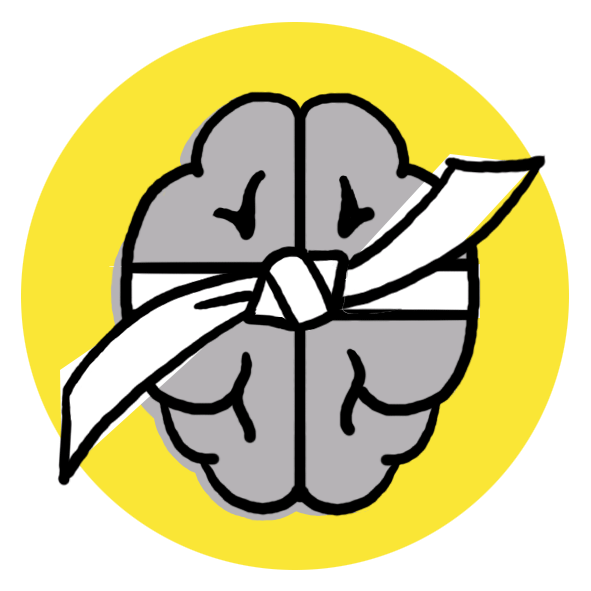 getekend icoon voor de categorie knutselen en maken van Spelplus, met heel veel verschillende spellen die speciaal geselecteerd zijn voor mensen met dementie