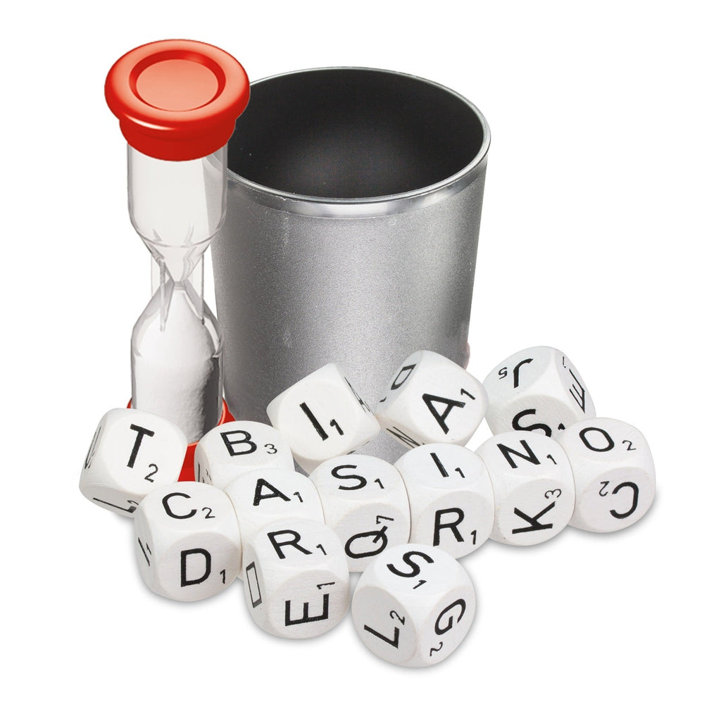 Woord Mix – Taalspel met dobbelstenen dat woordassociatie en geheugen stimuleert voor ouderen.