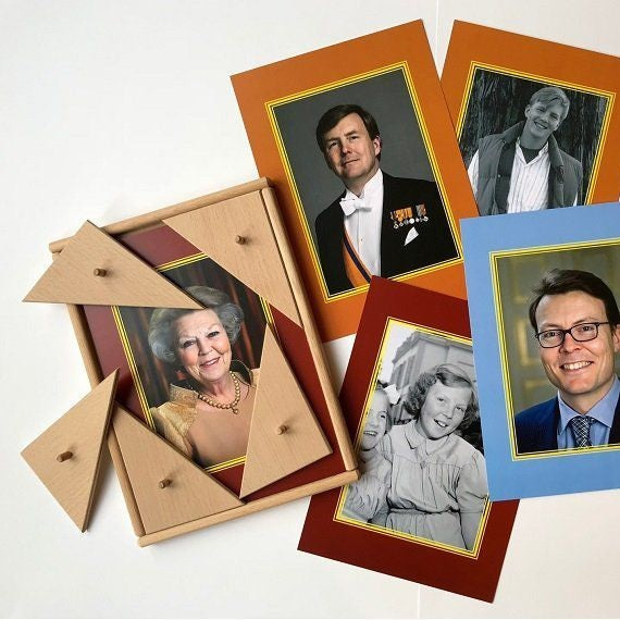 Raadspel van Beelden – Koninklijk Huis A4, een herkenningsspel dat het geheugen stimuleert bij senioren.