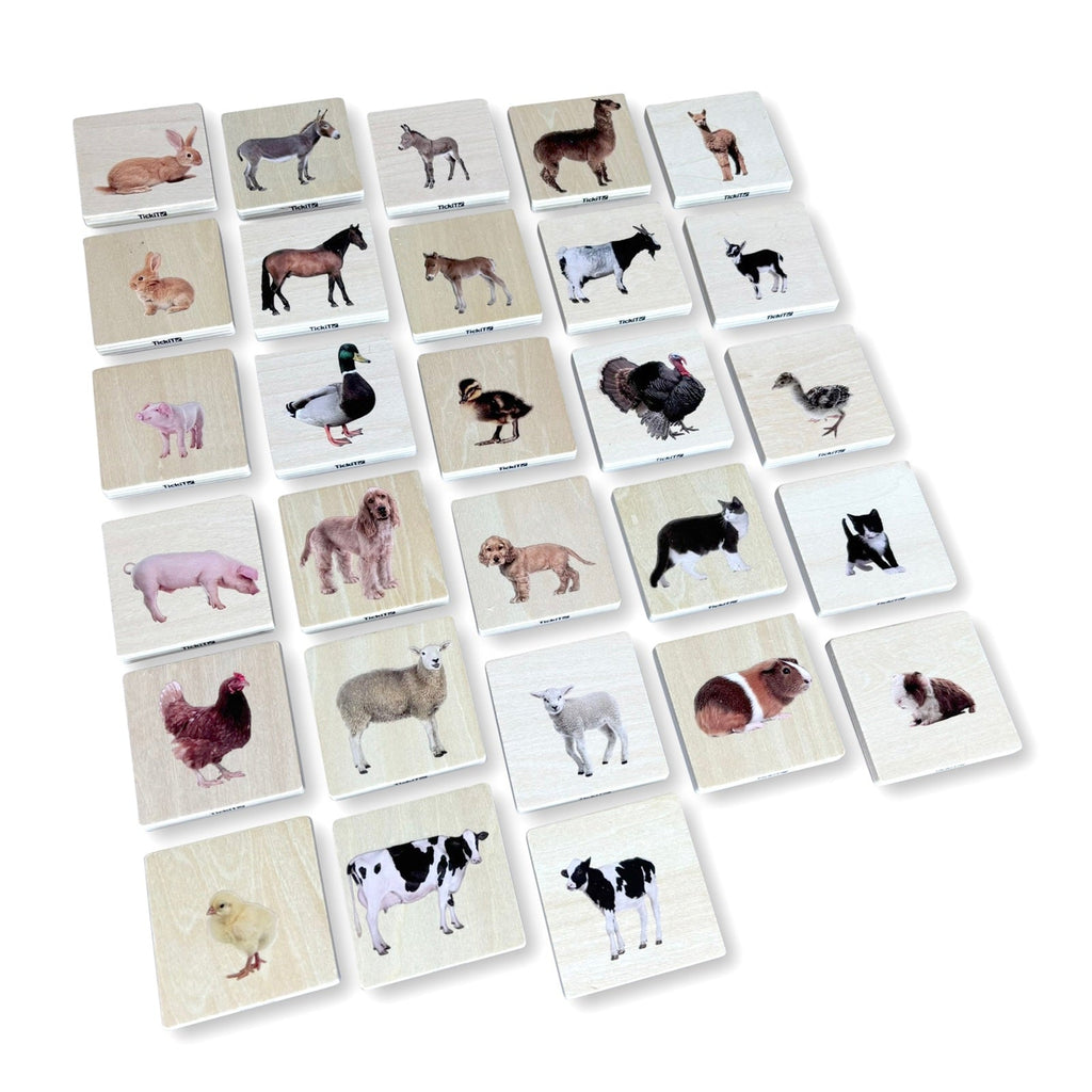 Houten Memo – Geheugenspel met dieren, dat geheugen en associatie stimuleert voor senioren.