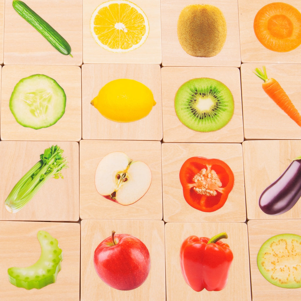 Houten Memo - Welke groente en fruit horen bij elkaar