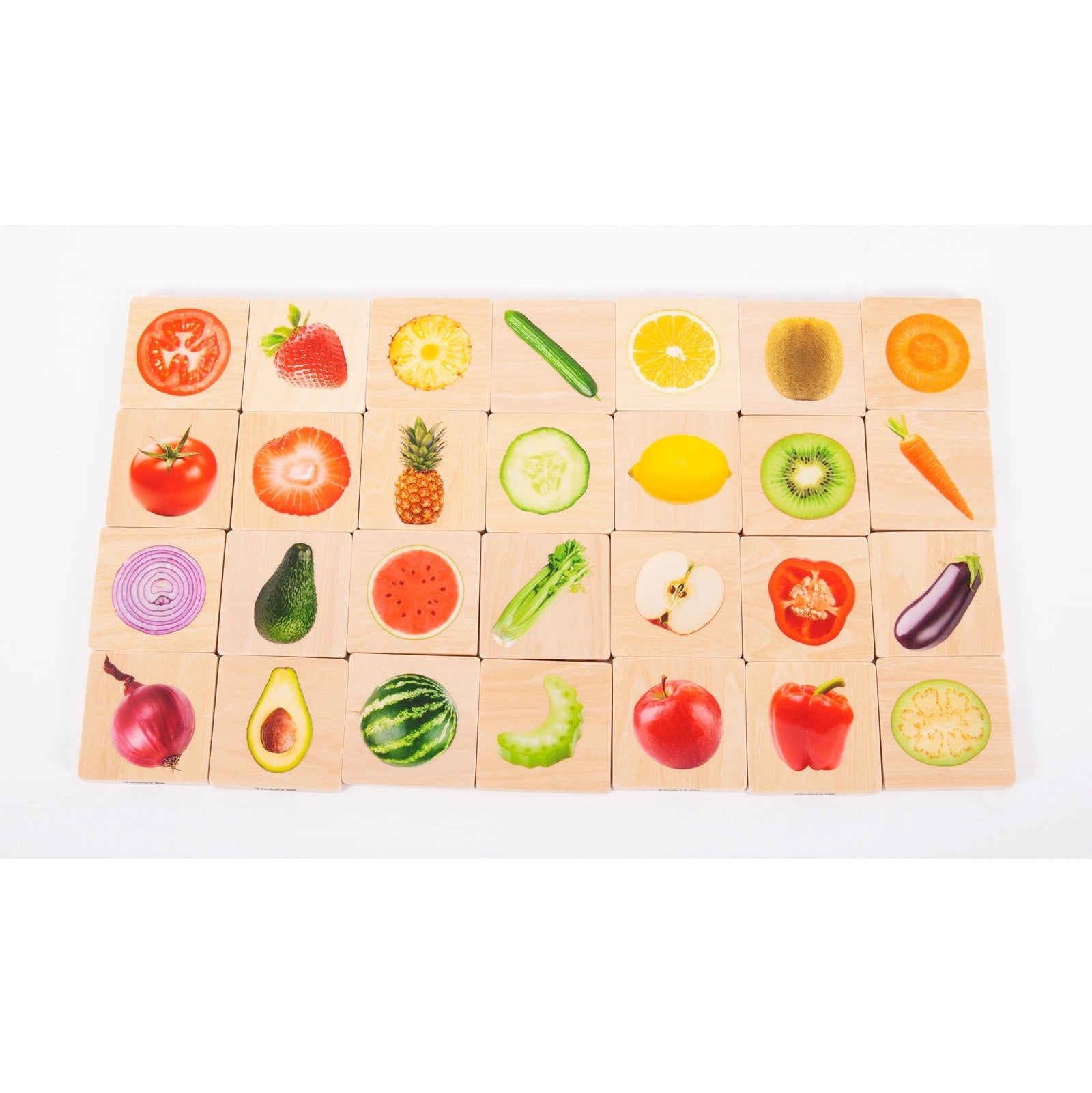 Houten Memo - Welke groente en fruit horen bij elkaar