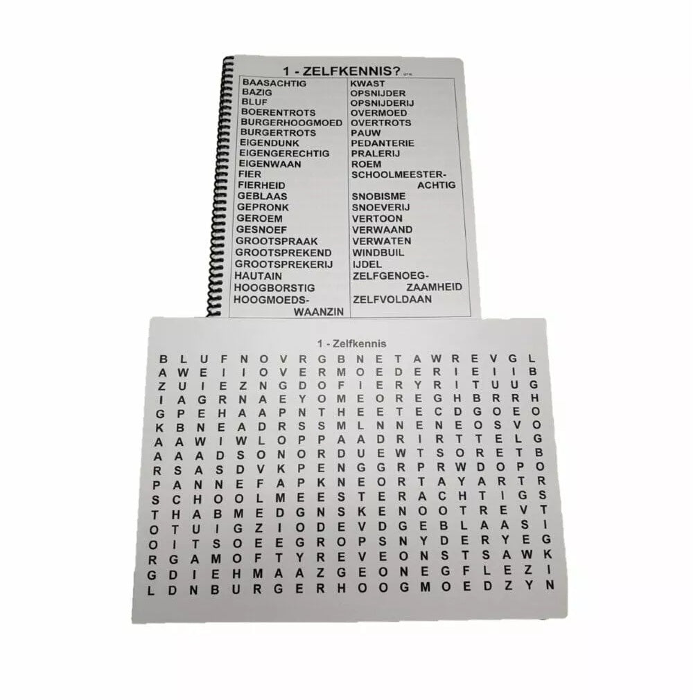 Grootletter woordzoeker