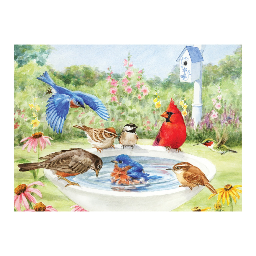 Puzzel - Vogeltjes in bad - 35 stukjes