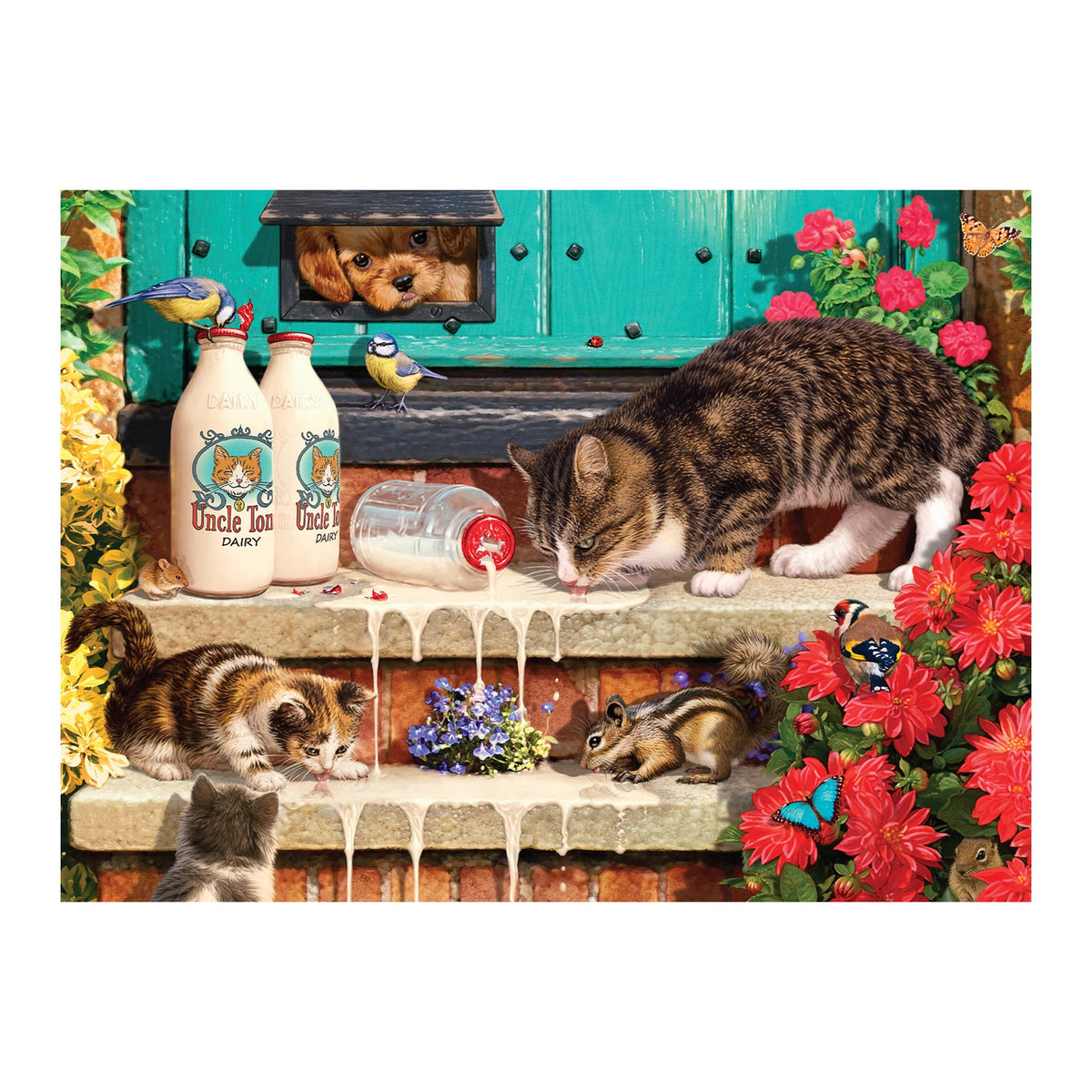Puzzel - Knoeiende katjes - 35 stukjes