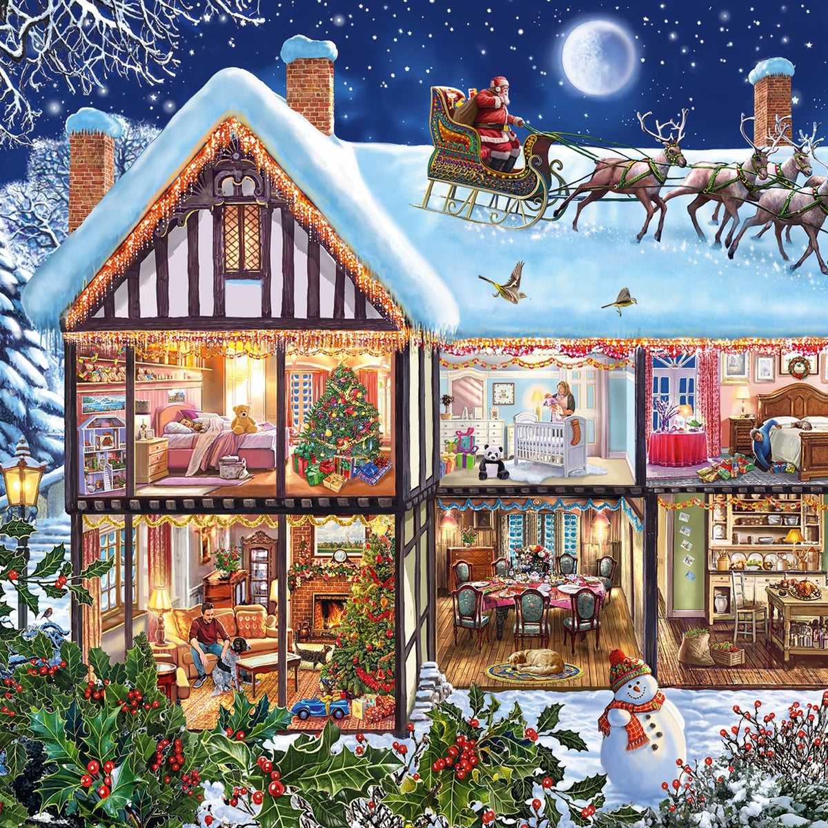 Puzzel - Kerstmis Thuis (100 XXL)