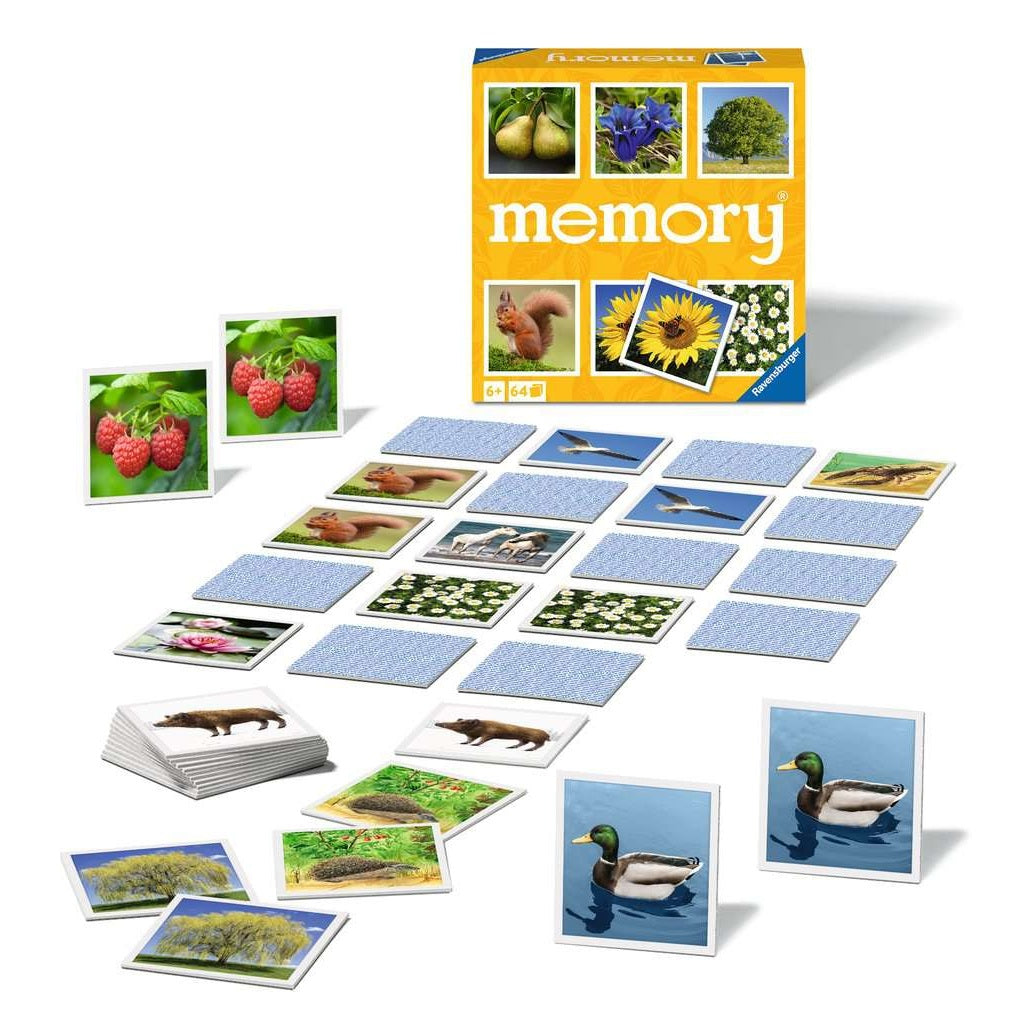 Memory® Natuur – Klassiek geheugenspel met prachtige natuurfoto’s, bevordert activering en geheugen bij senioren.