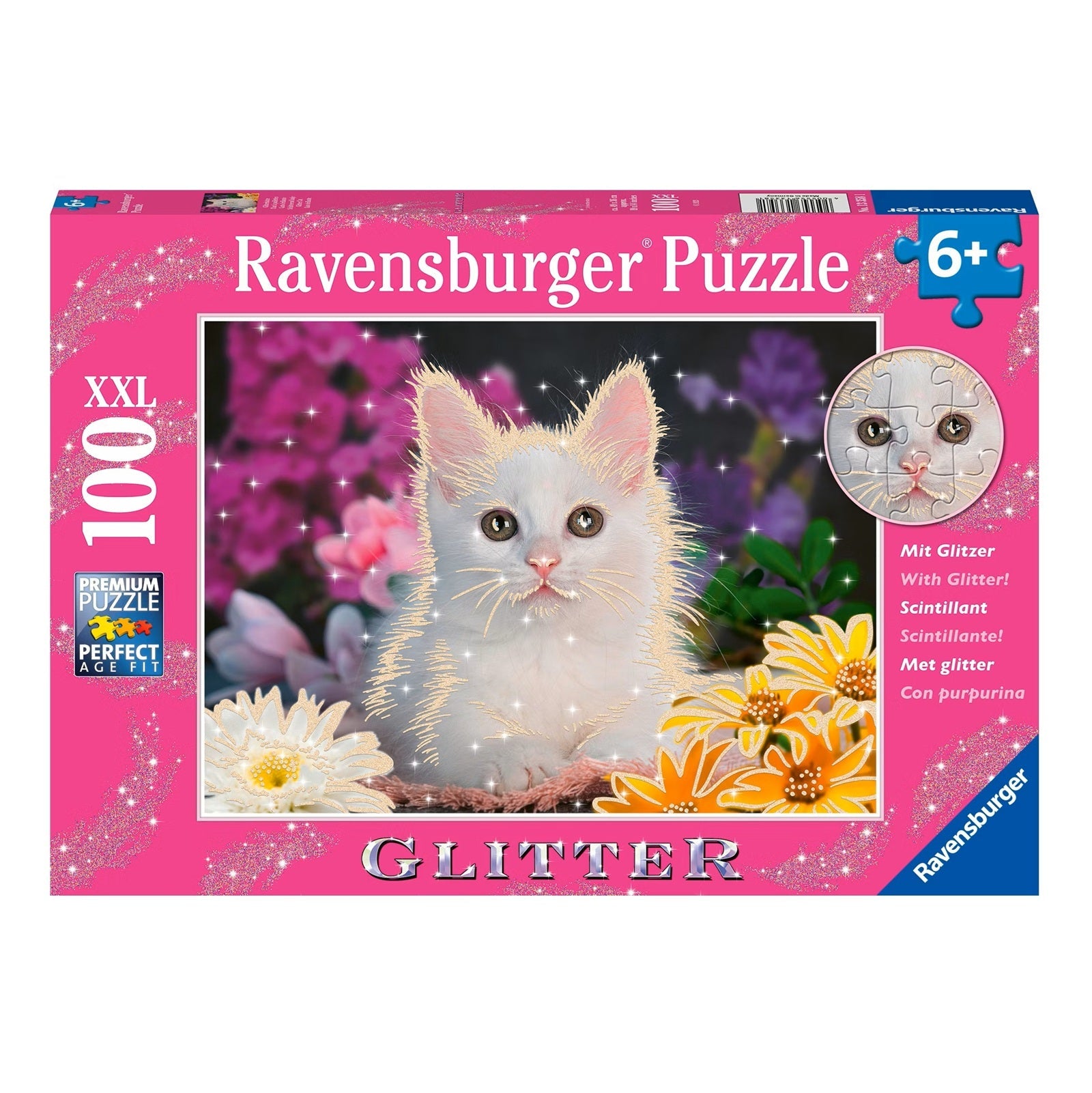 Puzzel Ravensburger 'Schitterend Katje' – XXL puzzel die activering en gezelligheid stimuleert voor senioren.