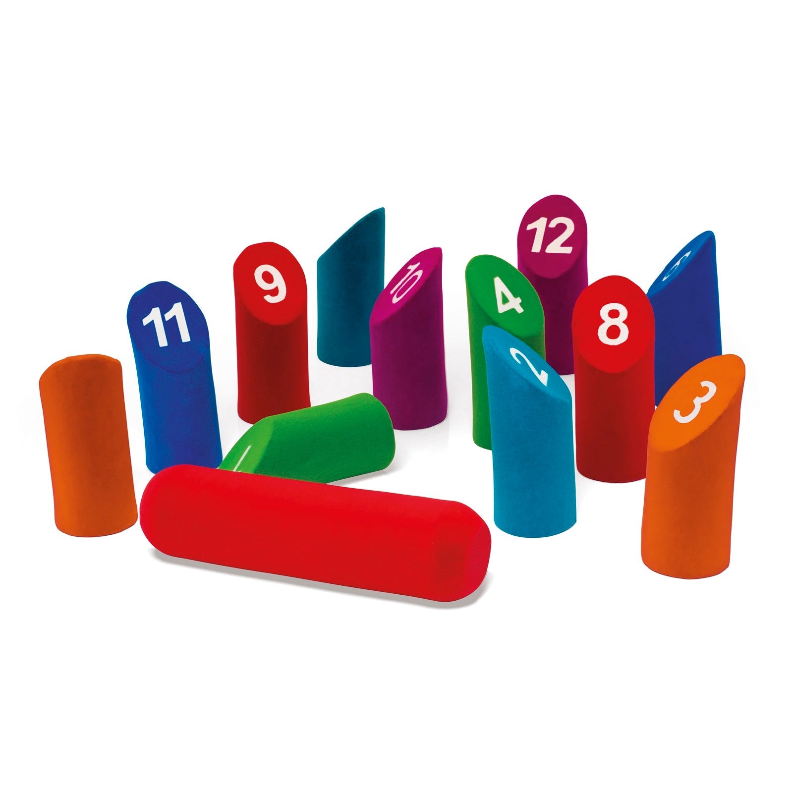 Afbeeelding van het spel Rubbabu Kegelspel Soft - Zacht en Veilig Tafelspel voor senioren, speciaal geselecteerd  voor ouderen met dementie.