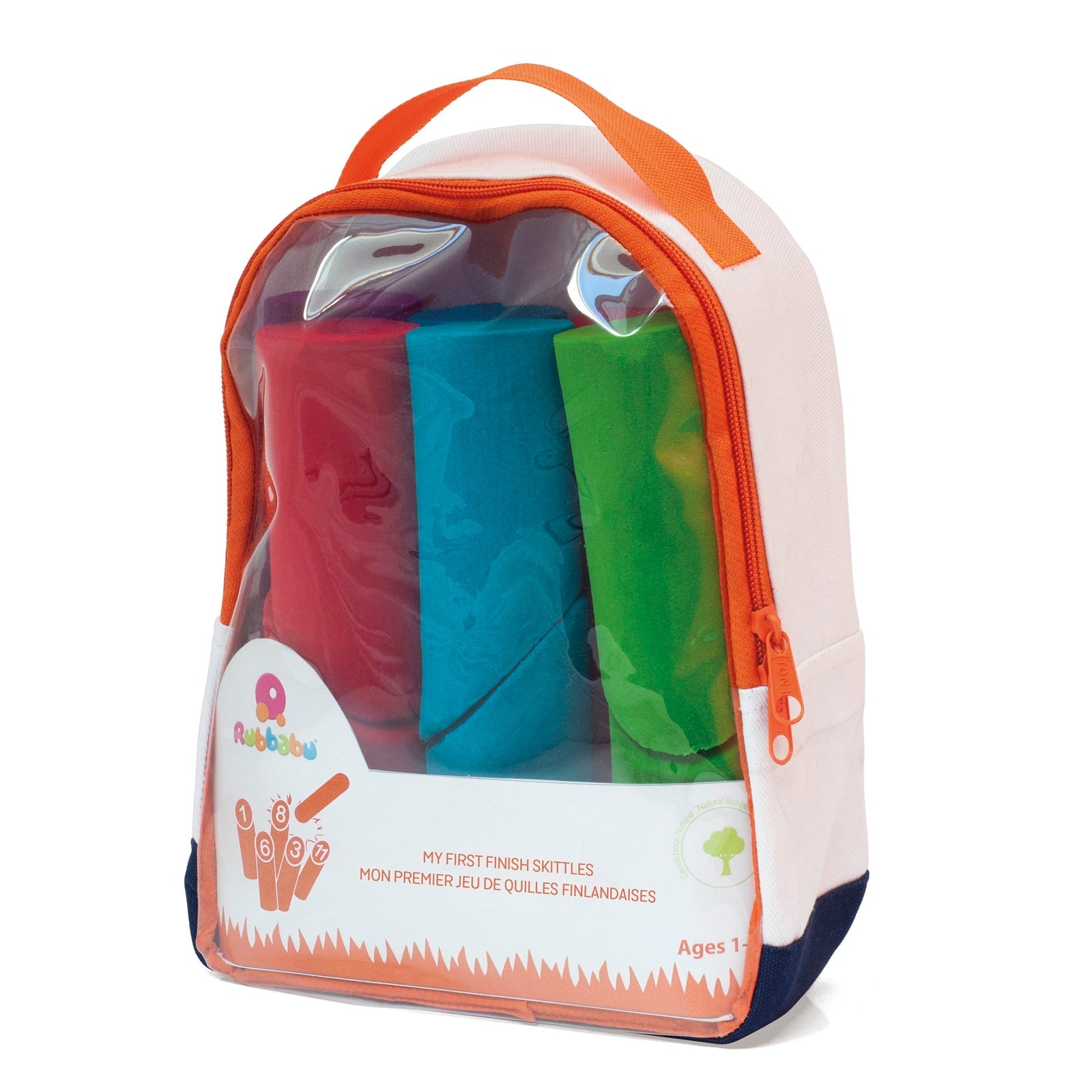 Afbeeelding van het spel Rubbabu Kegelspel Soft - Zacht en Veilig Tafelspel voor senioren, speciaal geselecteerd  voor ouderen met dementie.