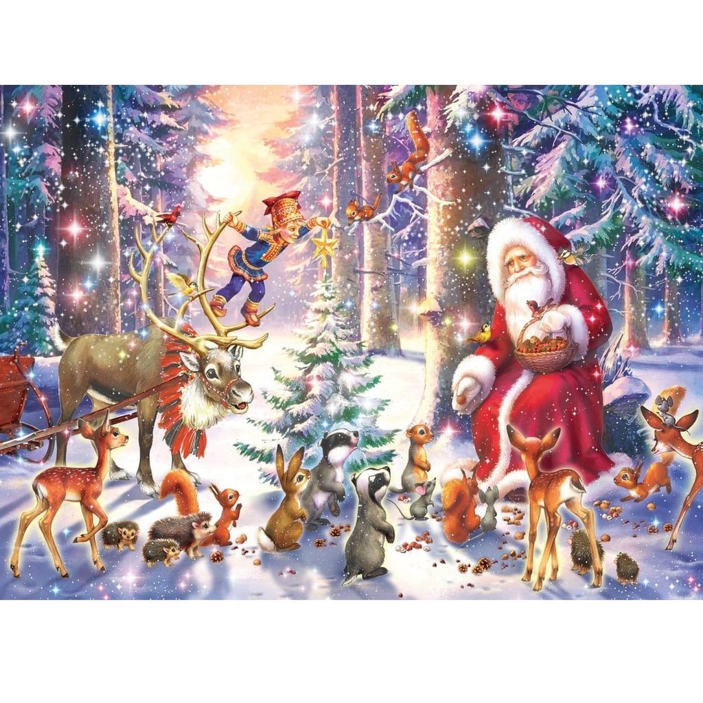 Puzzel - Kerstmis In Het Bos (100 XXL)