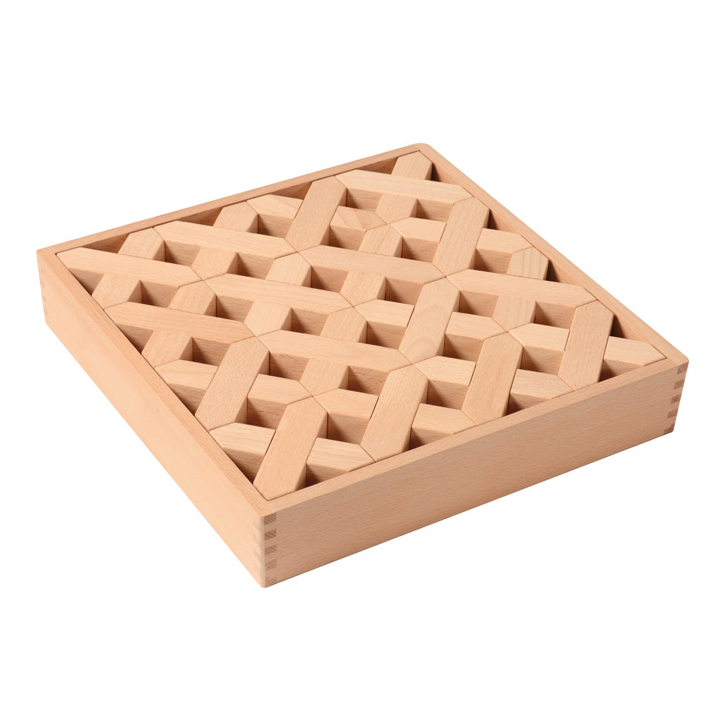 Afbeeelding van het spel Houten Bouwkist X-Blokken, speciaal geselecteerd  voor ouderen met dementie.