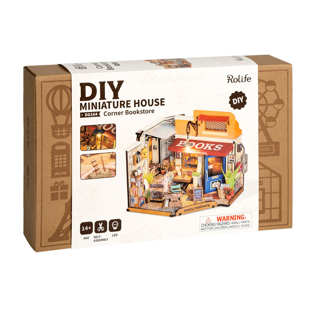 Bouwpakket voor Senioren - 3D Puzzel - Boekwinkel op de hoek