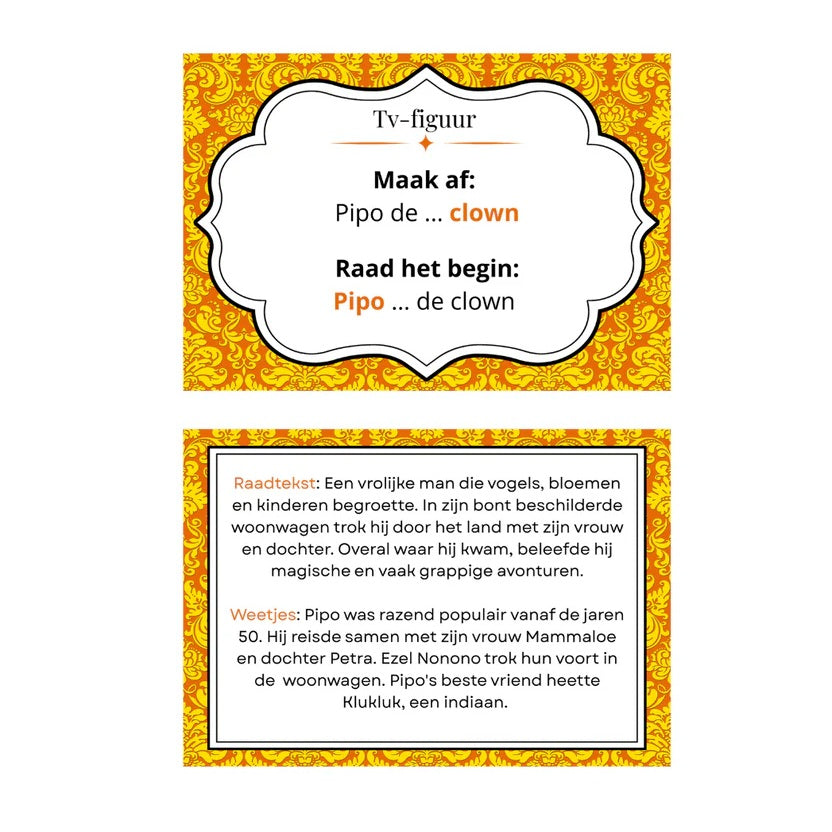 Oude Bekenden - Reminiscentiespel