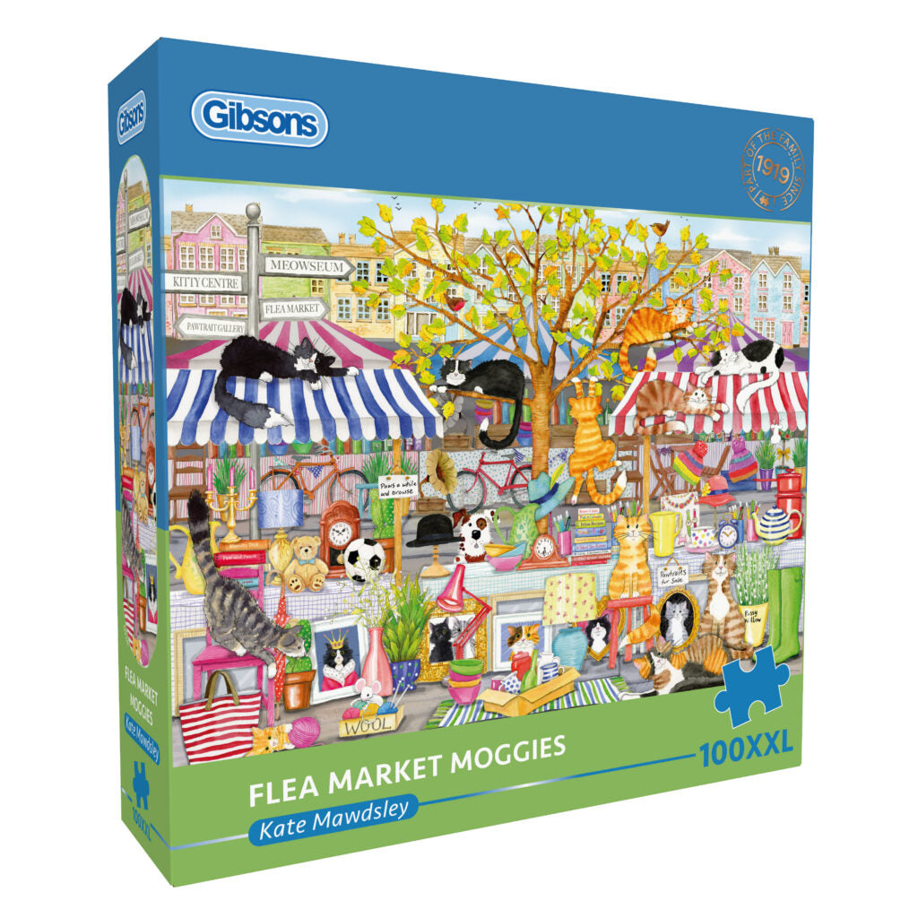 Puzzel - Flea Market Moggies (100 XXL)