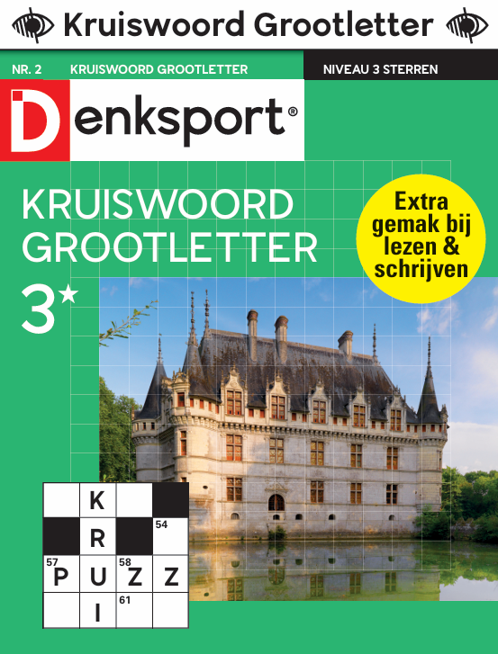 Kruiswoord Grootletter 3 Sterren - Denksport Puzzelboek