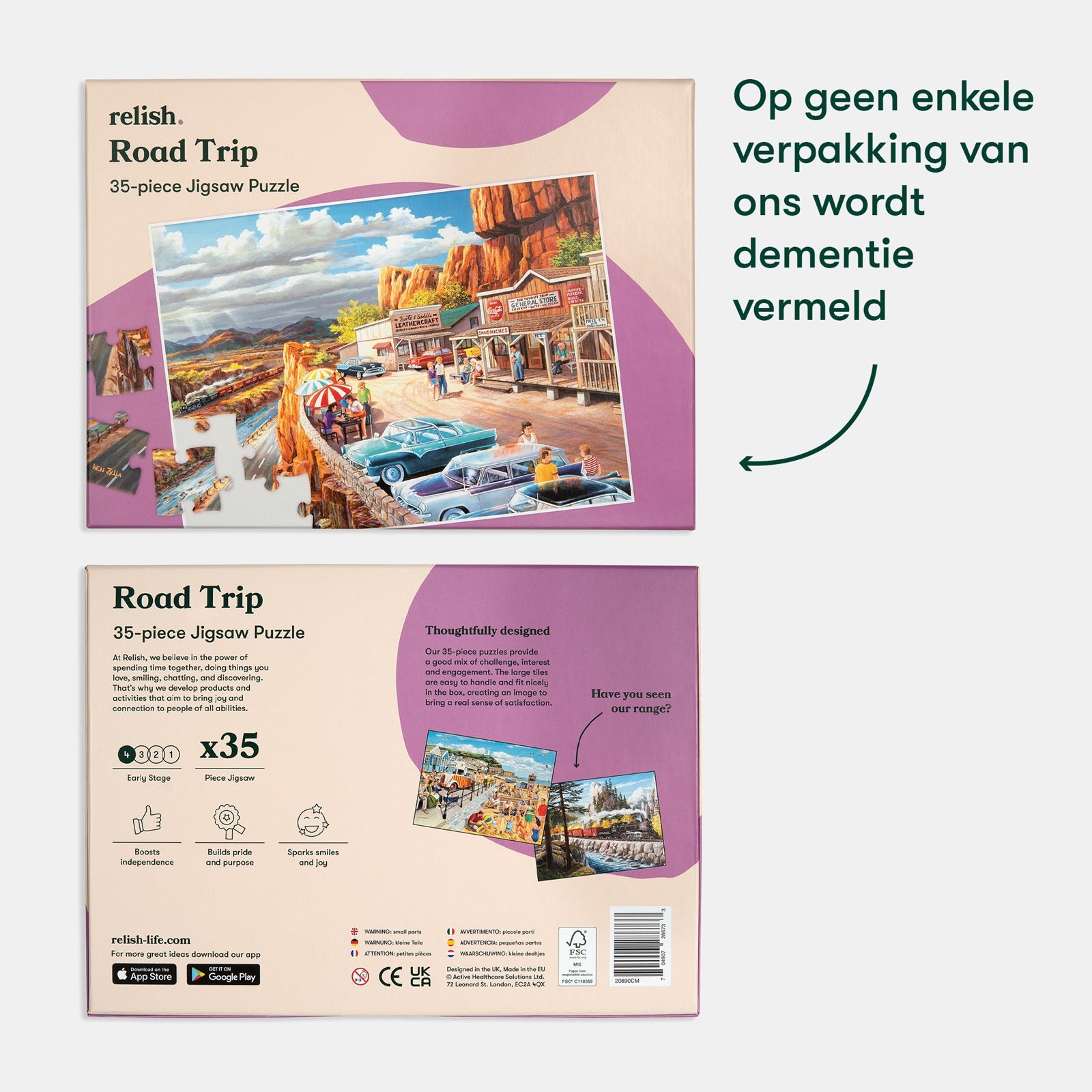 Afbeeelding van het spel Puzzel Road trip, speciaal geselecteerd  voor ouderen met dementie