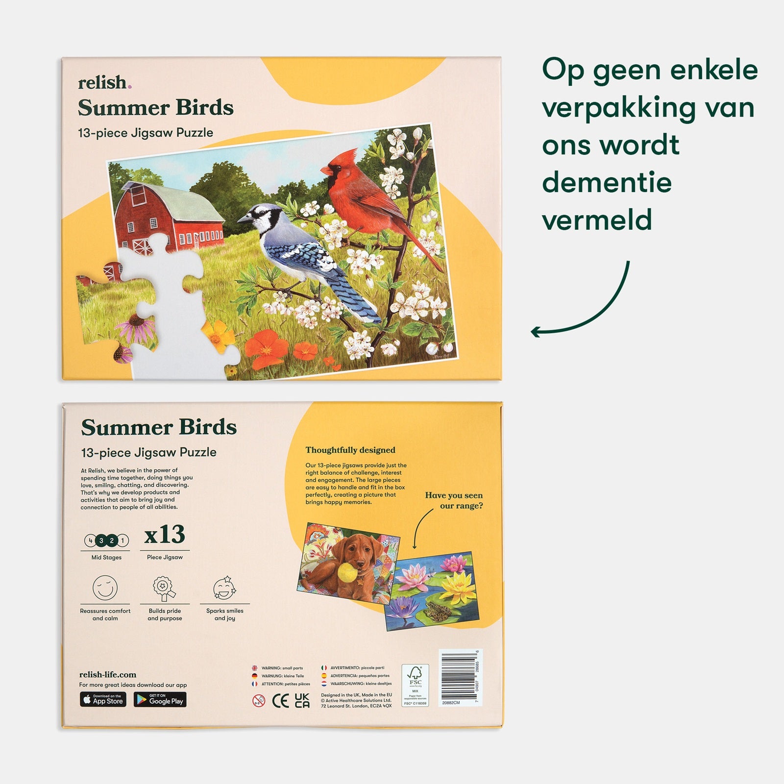 Puzzel - Vogeltjes in de zomer - 13 stukjes