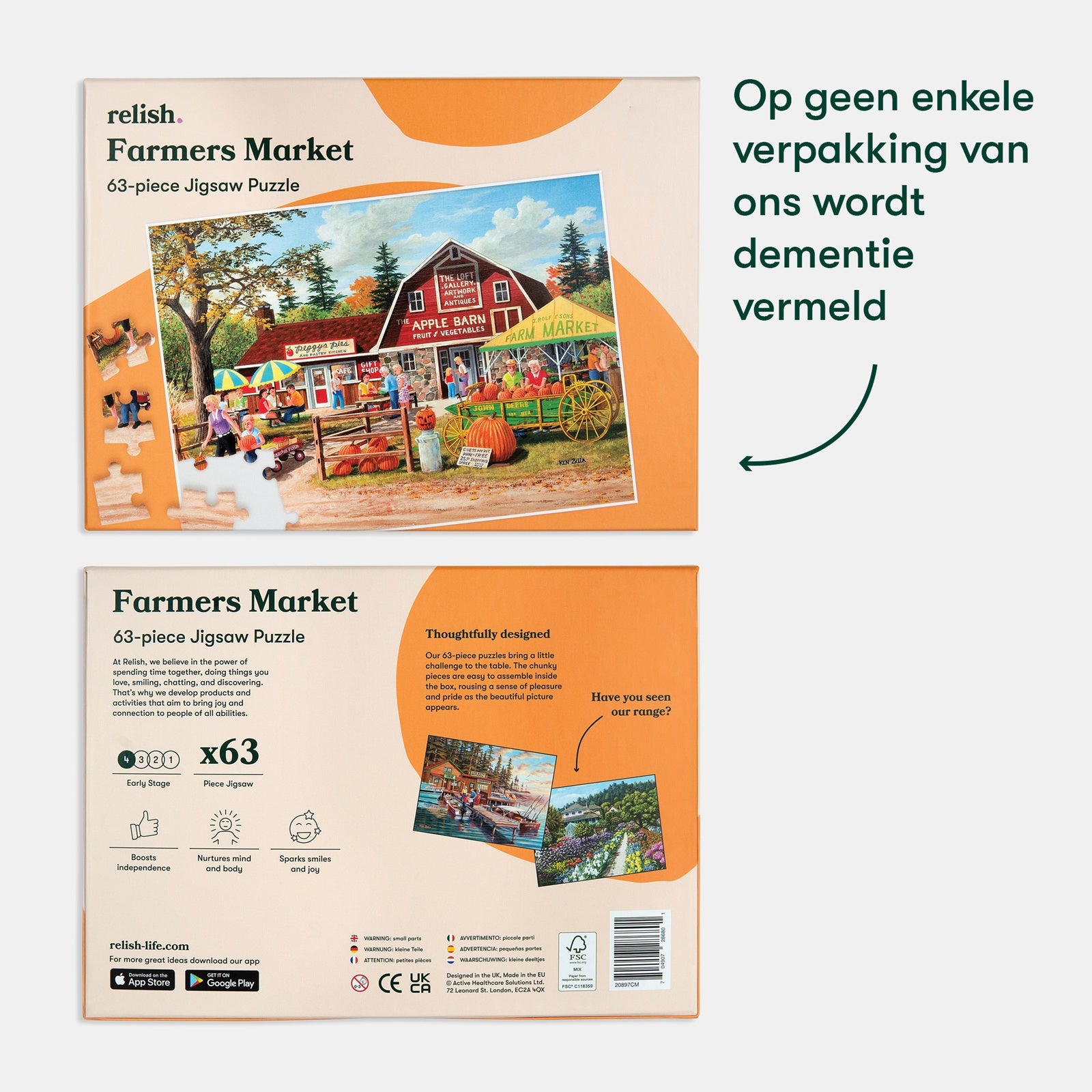 Puzzel - Boeren Markt - 63 stukjes