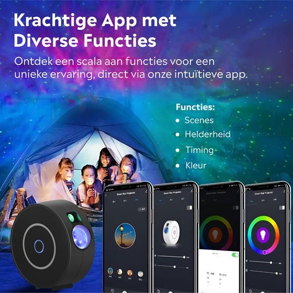 Sterrenhemel Projector – Ontspannende lichtshow die een sterrenhemel projecteert, bevordert rust voor senioren.