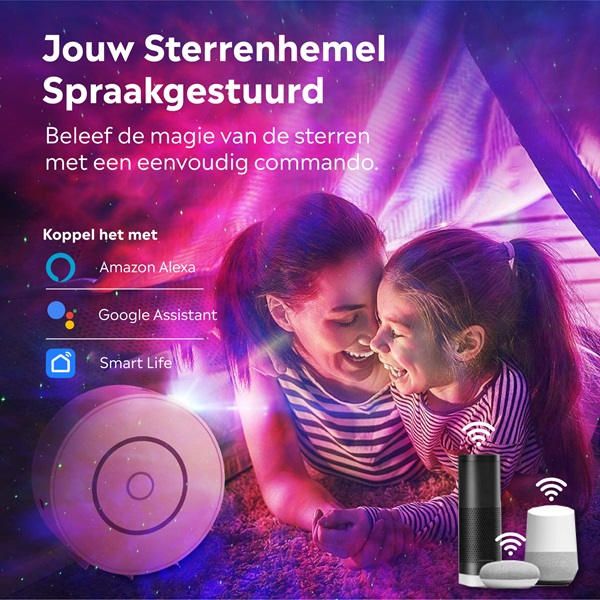 Sterrenhemel Projector – Ontspannende lichtshow die een sterrenhemel projecteert, bevordert rust voor senioren.