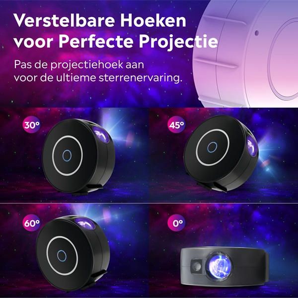 Sterrenhemel Projector – Ontspannende lichtshow die een sterrenhemel projecteert, bevordert rust voor senioren.