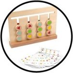 Schuifpuzzel passende kleuren en vormen