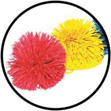 Pom Pom balls 10 cm set van 2