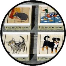 Kubus Puzzel Huisdieren (9 delig)
