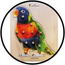 Houten Puzzel Papegaai