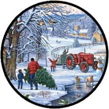 Puzzel - Bringing Home the Tree - Kerst (100 XXL)