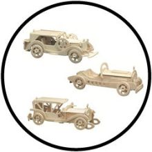 Houten Bouwset Oldtimer-Set - Gereedschap niet benodigd