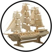 Houten Bouwset Zeilschip - Gereedschap niet benodigd